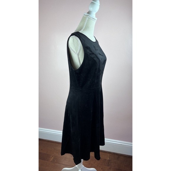 Philosophy Womens Black Faux Suede Sleeveless Dress Size 10 Retail $118‎ - Picture 4 of 9
